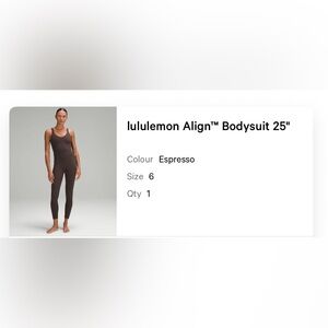 Lululemon bodysuit espresso brown 25”
